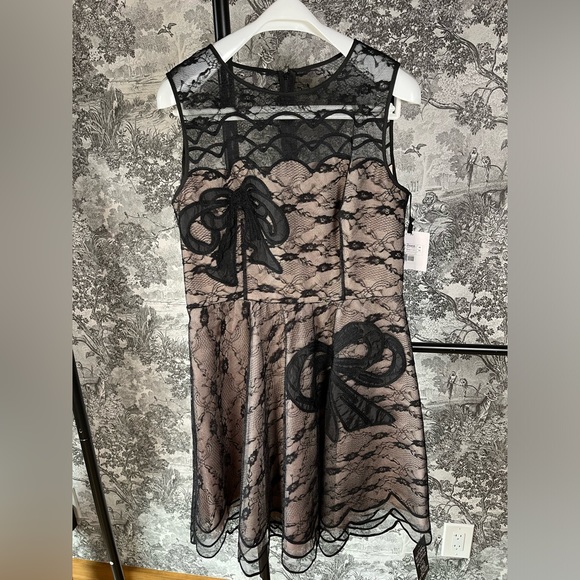 Authentic Valentino Lace-Overlay Dress - Picture 9 of 12